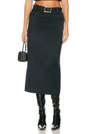 Helsa Heavy Satin Column Skirt at FWRD